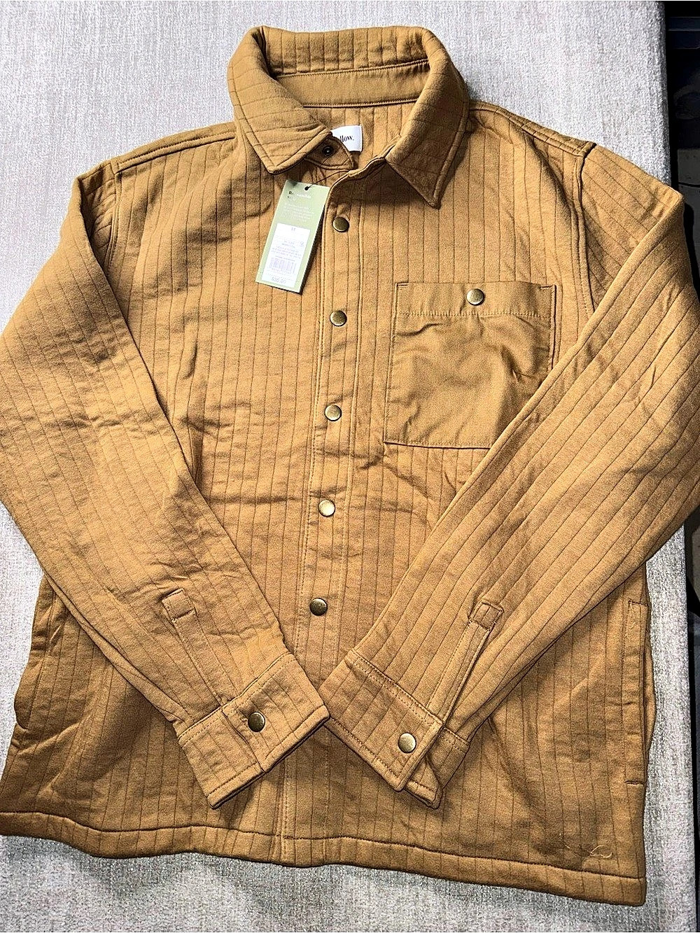 Goodfellow & Co Quilted Shirt Jacket in Brown Size Medium NWT